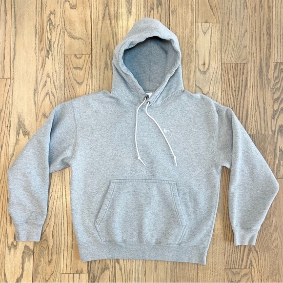 NIKE Men’s Logo Embroidered Cotton Blend Jersey Pullover Hoodie Size Medium - Picture 1 of 10